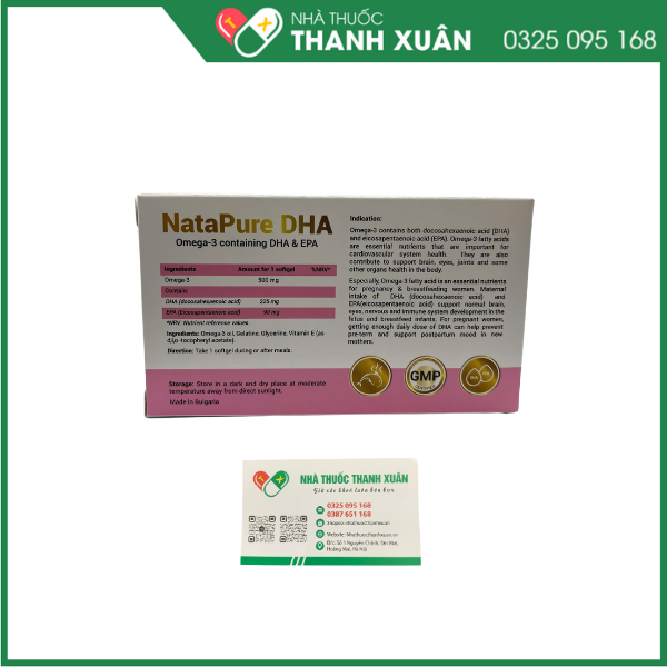 Viên uống NataPure DHA bổ sung DHA, EPA cho cơ thể